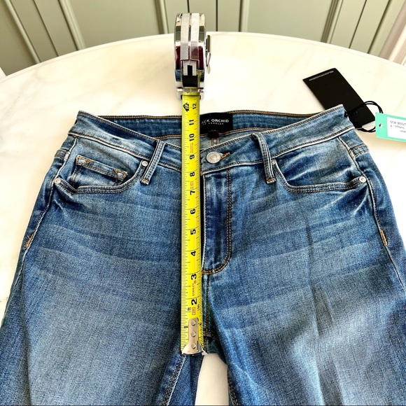 Black Orchid Jude Zipper Detail Skinny Jean Indigo Sz 26 - Picture 11 of 13